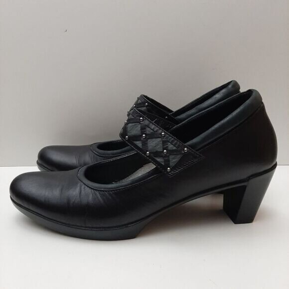 NAOT Almond Toe Classic Mary-Jane Pumps Genuine Leather Black Sz 11 - Picture 7 of 15